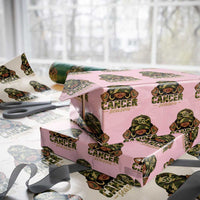 Zodiac Queen Cancer Season Retro Camo Camouflage Graphic Wrapping Paper Roll June July Horoscope Birthday Gift Melanin Women