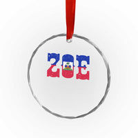 Zoe Haitian Pride Crystal Glass Ornament Haiti Flag Culture Heritage Pride