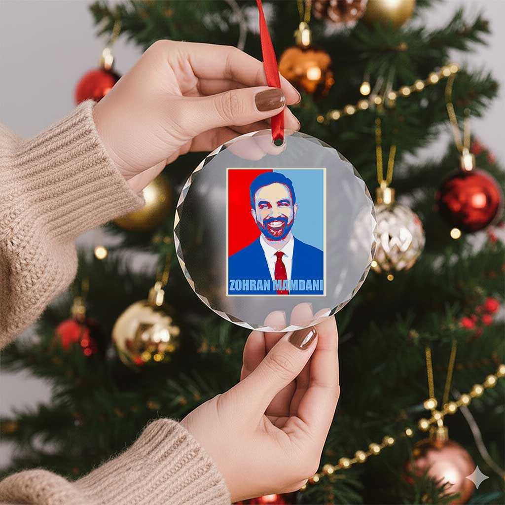 Zohran Madamni Crystal Glass Ornament for New York Mayor - Wonder Print Shop