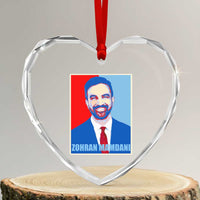 Zohran Madamni Heart Crystal Glass Ornament for New York Mayor - Wonder Print Shop