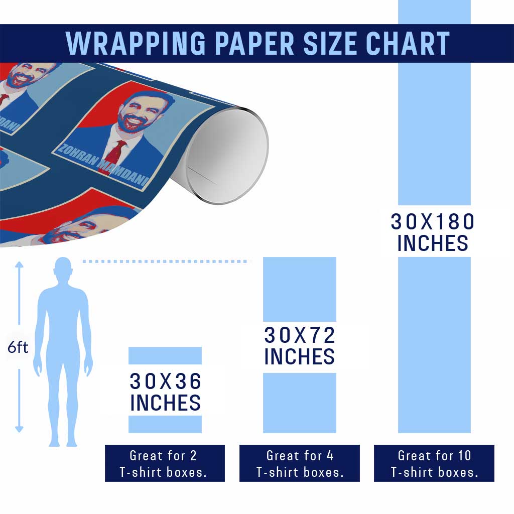 Zohran Madamni Wrapping Paper Roll for New York Mayor - Wonder Print Shop