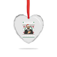 Zohran Mamdani Christmas Heart Crystal Glass Ornament All I Want For Xmas Is New York City - Wonder Print Shop