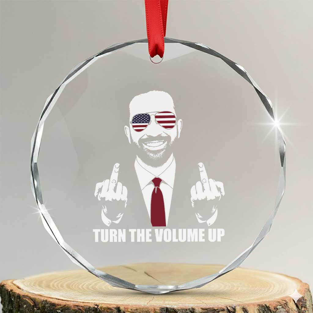 Zohran Mamdani Hope Crystal Glass Ornament Zoharan Mamdani USA Flag Funny Middle Finger - Wonder Print Shop