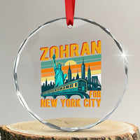 Zohran Mamdani NYC Mayor Crystal Glass Ornament - Wonder Print Shop