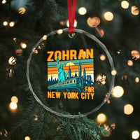 Zohran Mamdani NYC Mayor Crystal Glass Ornament - Wonder Print Shop