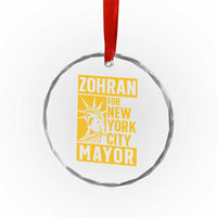 Zohran Mamdani NYC Mayor Crystal Glass Ornament Funny Cool Trendy Progressive - Wonder Print Shop