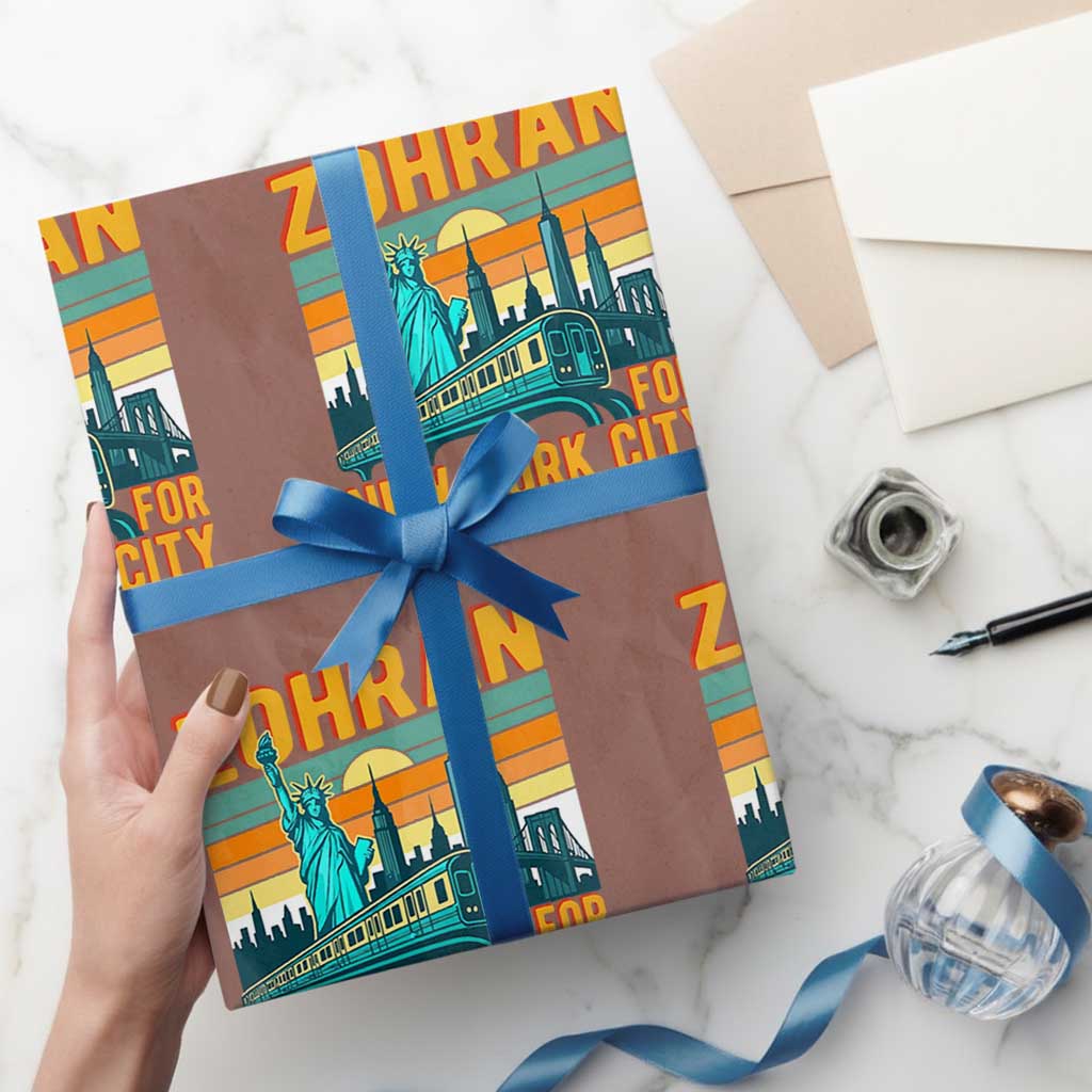 Zohran Mamdani NYC Mayor Wrapping Paper Roll - Wonder Print Shop