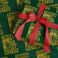 Zohran Mamdani NYC Mayor Wrapping Paper Roll Funny Cool Trendy Progressive - Wonder Print Shop