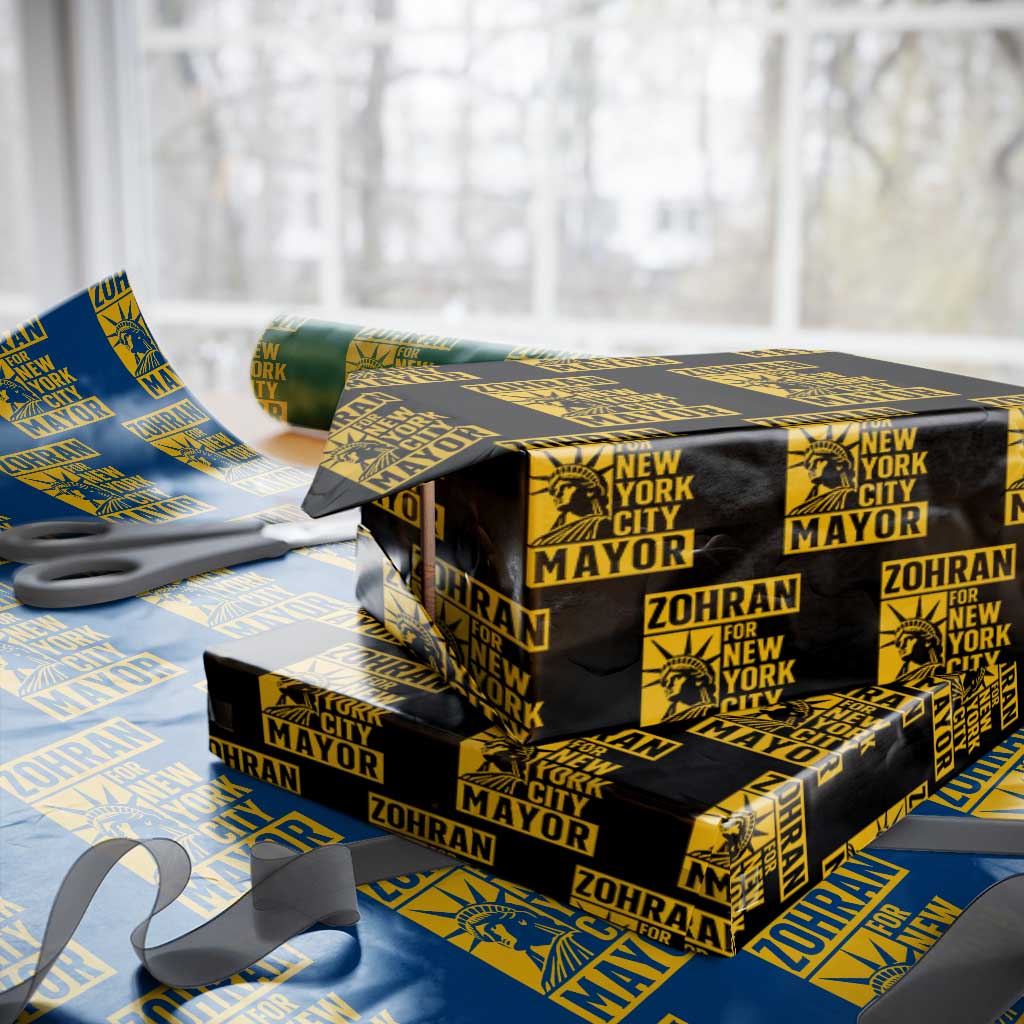 Zohran Mamdani NYC Mayor Wrapping Paper Roll Funny Cool Trendy Progressive - Wonder Print Shop