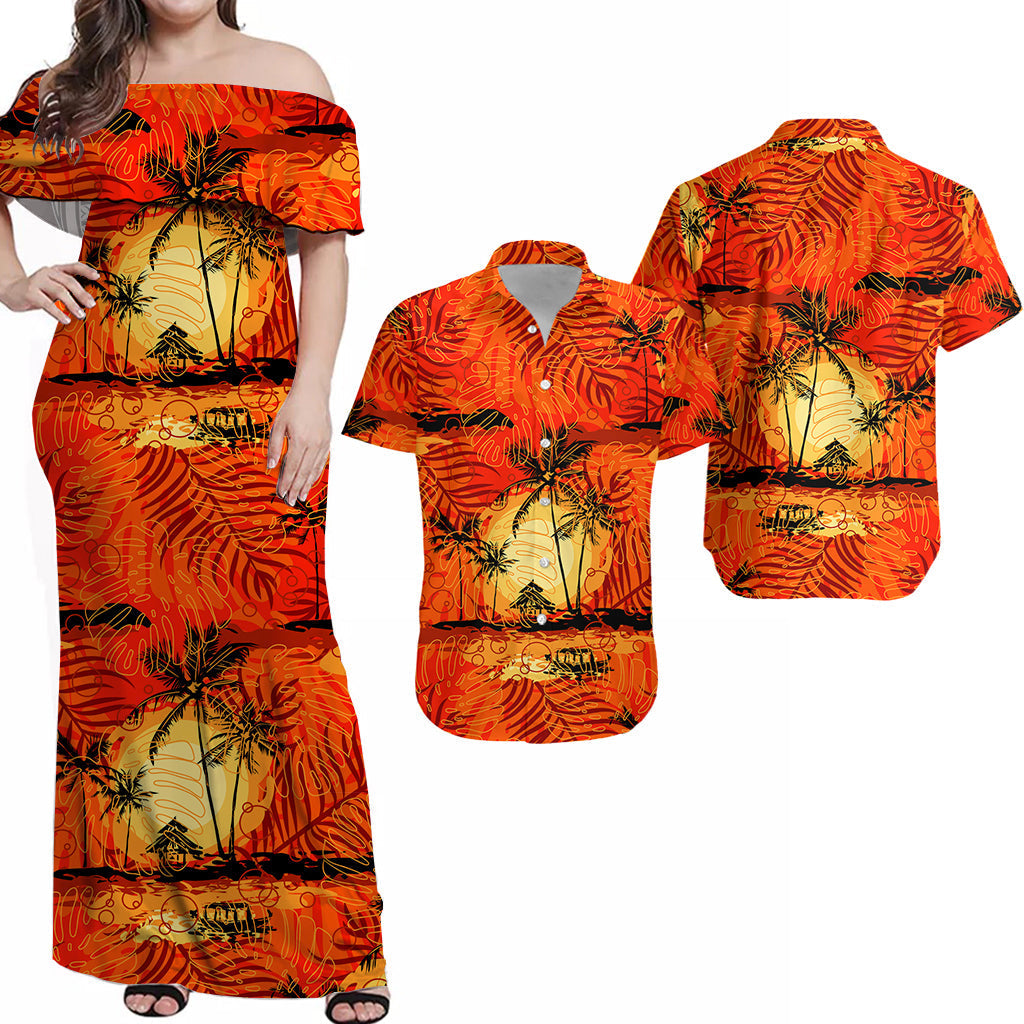 Hawaii Polynesian Matching Hawaiian Shirt And Dress Beautiful Sunshine LT13 - Wonder Print Shop