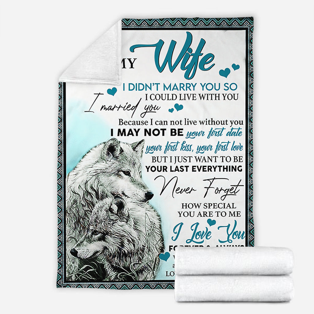 wolf-to-my-wife-i-love-you-i-could-live-with-you-flannel-blanket