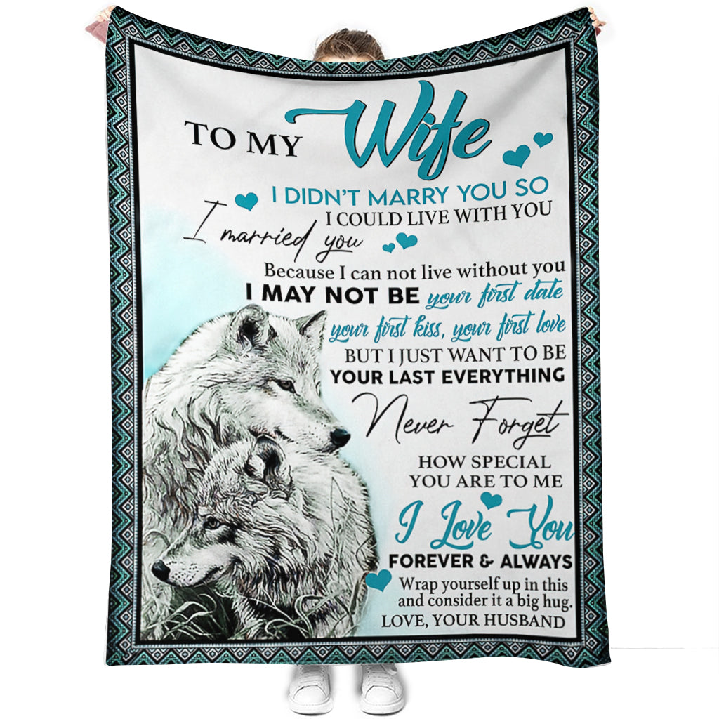 wolf-to-my-wife-i-love-you-i-could-live-with-you-flannel-blanket