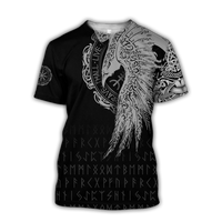 Viking Clothing Viking Raven Tattoo T Shirt RLT12 - Wonder Print Shop