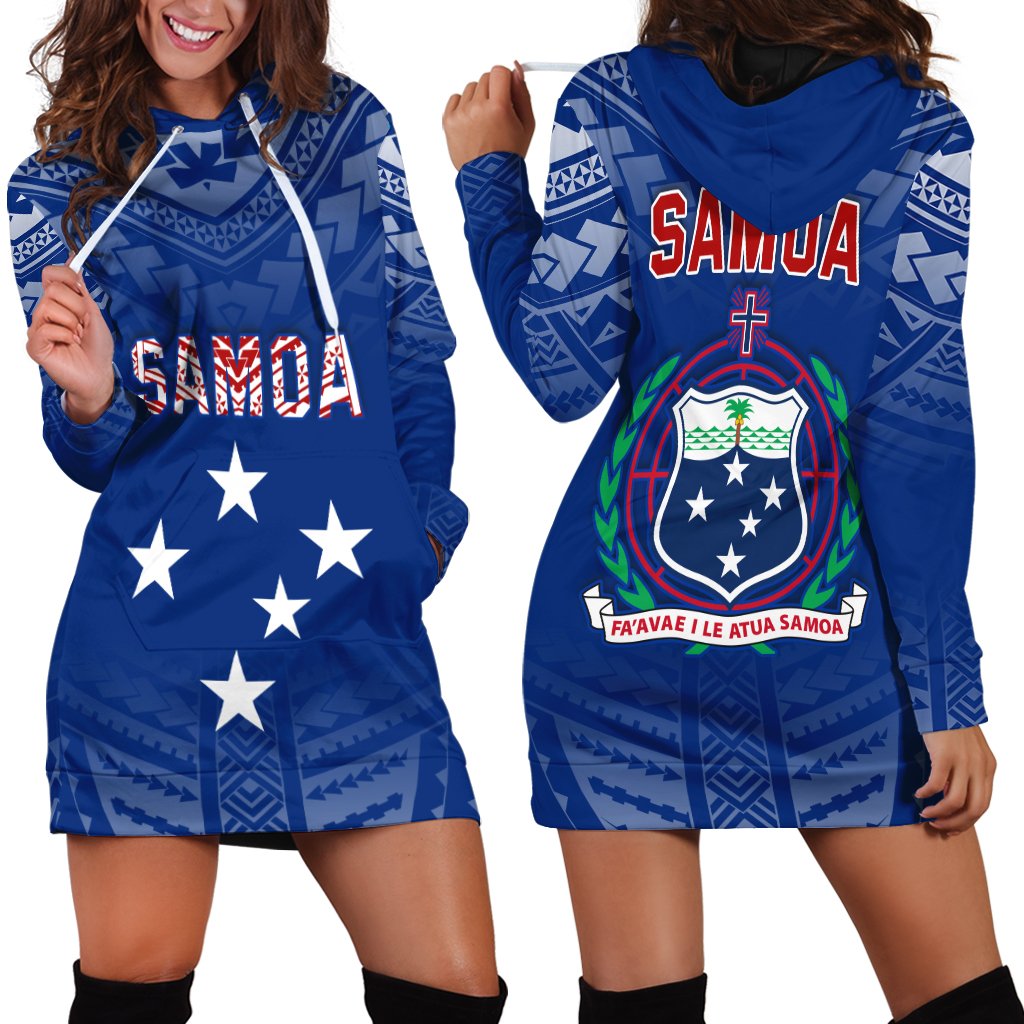 Samoa Hoodie Dress Simple Polynesian LT13 - Wonder Print Shop