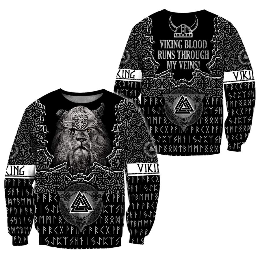 Viking Clothing Viking Lion Sweatshirt RLT12 - Wonder Print Shop