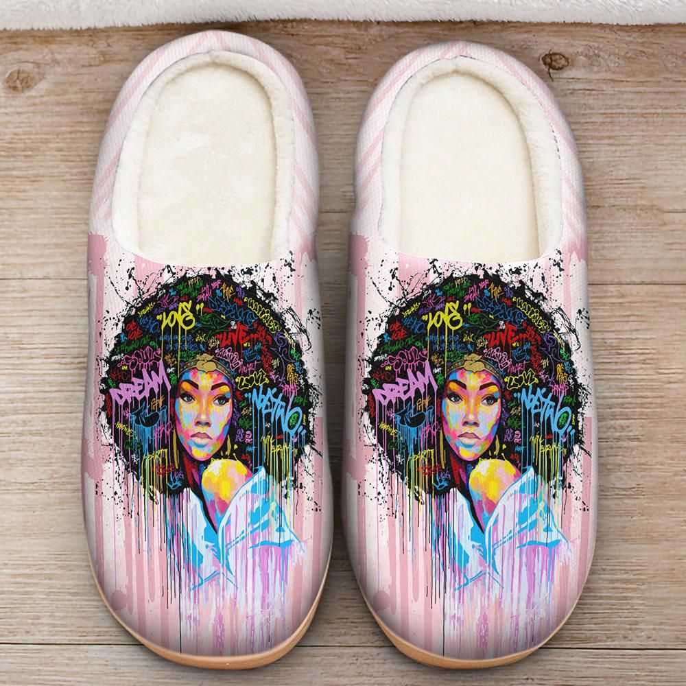 wonder-print-shop-footwear-natural-afro-colorful-word-fleece-slipper