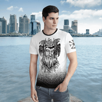 Viking Clothing Odin Raven Valknut Hammer Viking T Shirt RLT12 - Wonder Print Shop