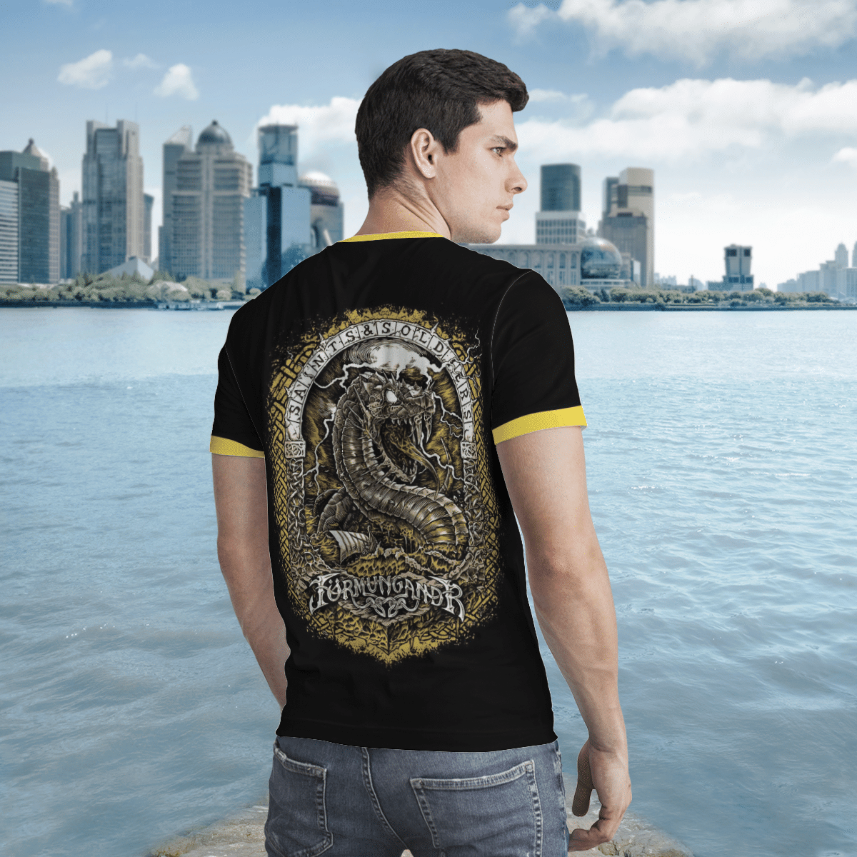 Viking Clothing JORMUNGand SON OF LOKI and ANGRBODA Viking T Shirt RLT12 - Wonder Print Shop