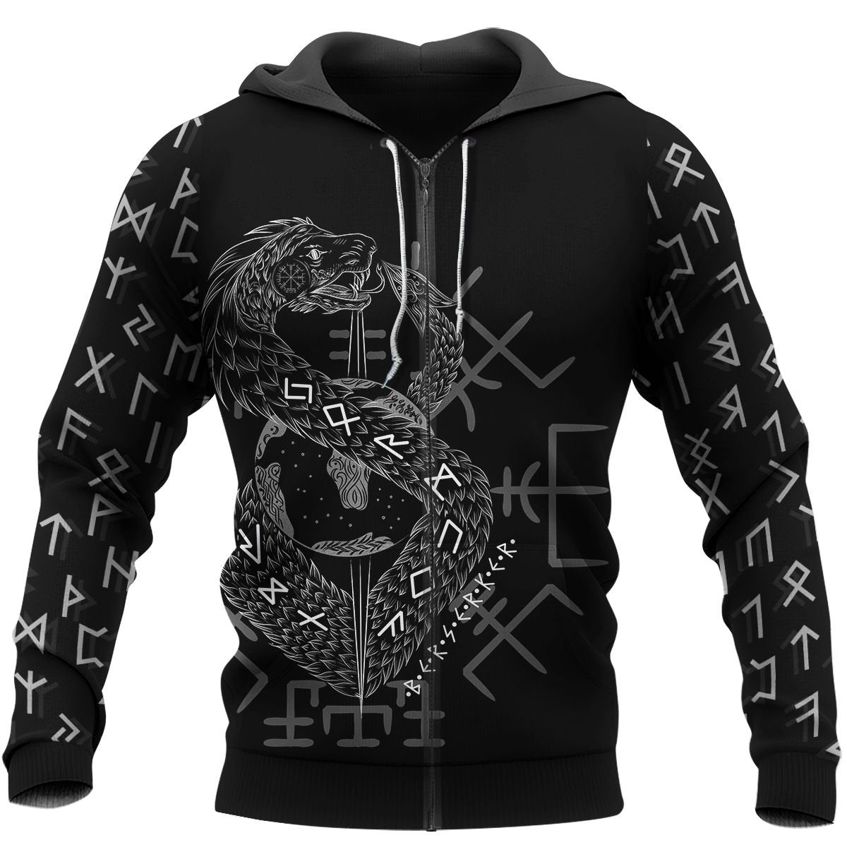 Viking Clothing JORMUNGand SON OF LOKI and ANGRBODA Viking Hoodie RLT12 - Wonder Print Shop