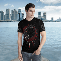 Viking Clothing Hati and Skoll T Shirt RLT12 - Wonder Print Shop