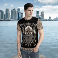 Viking Clothing Viking Beard Valhalla T Shirt RLT12 - Wonder Print Shop