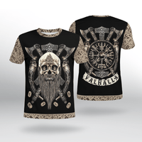 Viking Clothing Viking Beard Valhalla T Shirt RLT12 - Wonder Print Shop