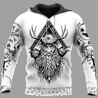 Viking Clothing Odin Raven and Yggdrasil Hoodie RLT12 - Wonder Print Shop