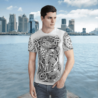 Viking Clothing Viking ART Jormungandr T Shirt RLT12 - Wonder Print Shop