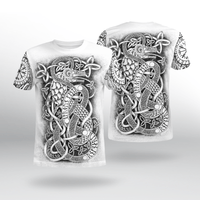 Viking Clothing Viking ART Jormungandr T Shirt RLT12 - Wonder Print Shop