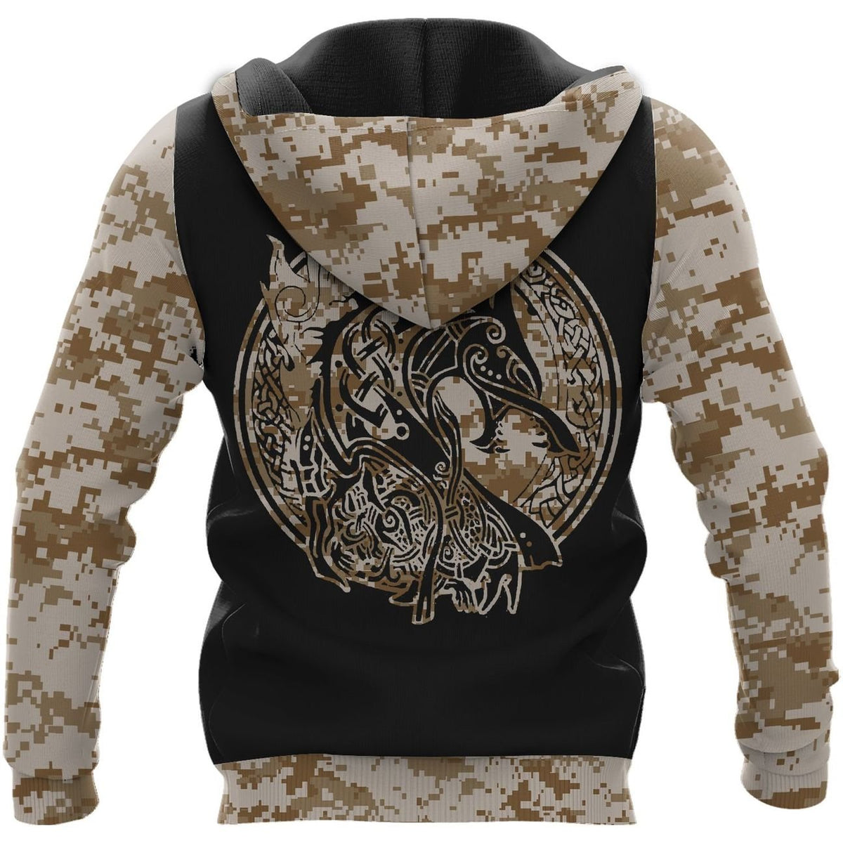 Viking Clothing Viking CAMO Valknut RUNE Hoodie RLT12 - Wonder Print Shop
