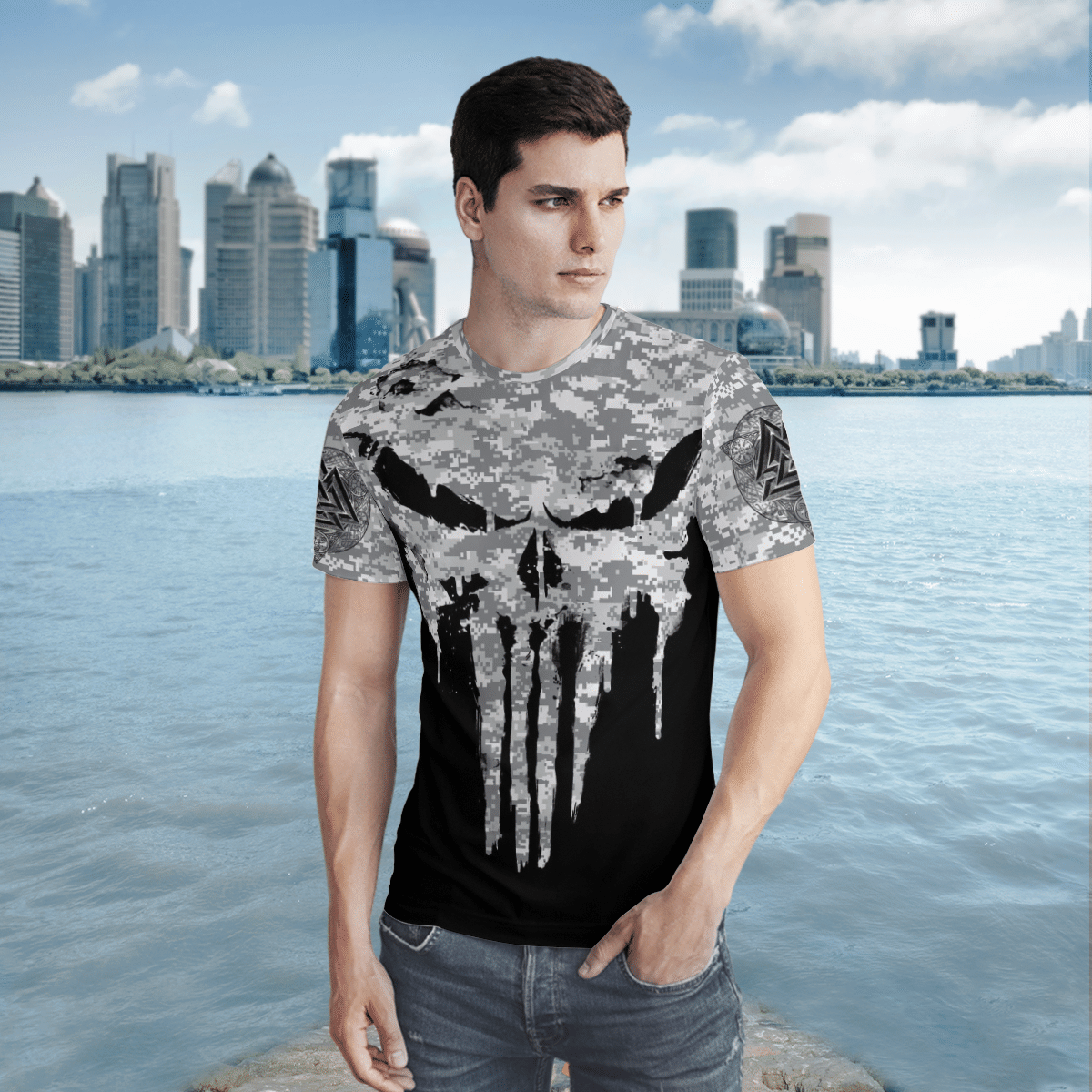 Viking Clothing Viking Camo T Shirt RLT12 - Wonder Print Shop