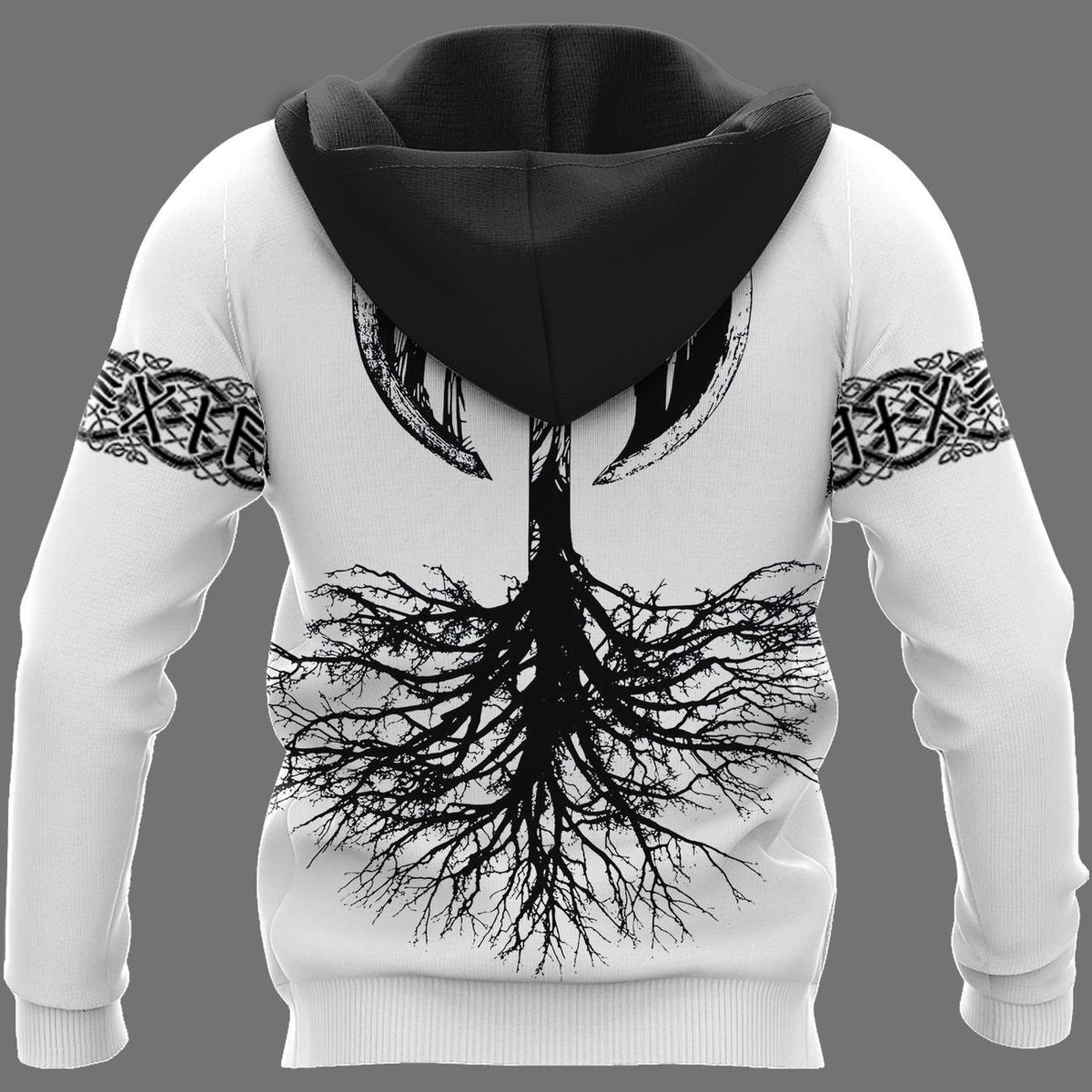 Viking Clothing Viking Axe Tree Of Life Viking Hoodie RLT12 - Wonder Print Shop