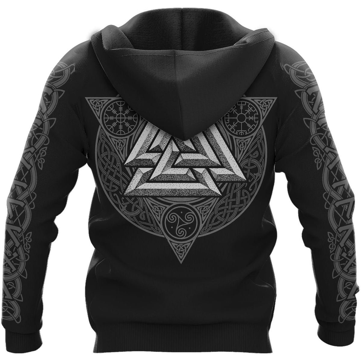 Viking Clothing Viking Valhalla Valknut Viking Hoodie RLT12 - Wonder Print Shop