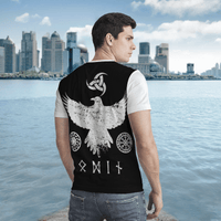 Viking Clothing Viking Bear Raven Viking T Shirt RLT12 - Wonder Print Shop