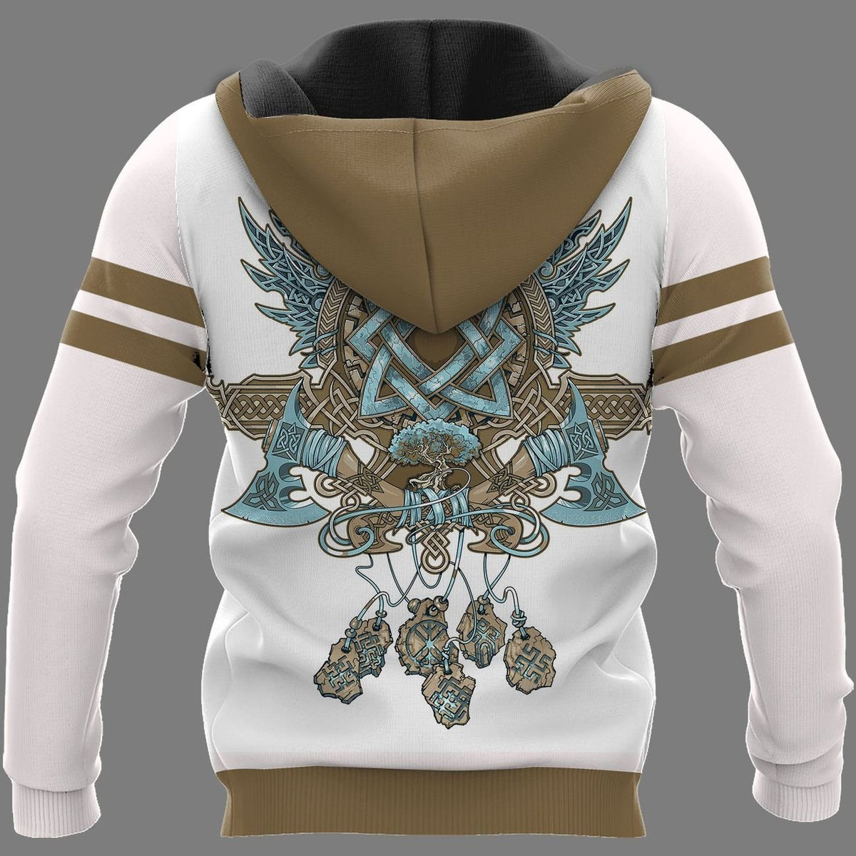 Viking Clothing WOLF GRAPHIC Viking Hoodie RLT12 - Wonder Print Shop