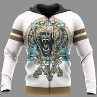 Viking Clothing WOLF GRAPHIC Viking Hoodie RLT12 - Wonder Print Shop