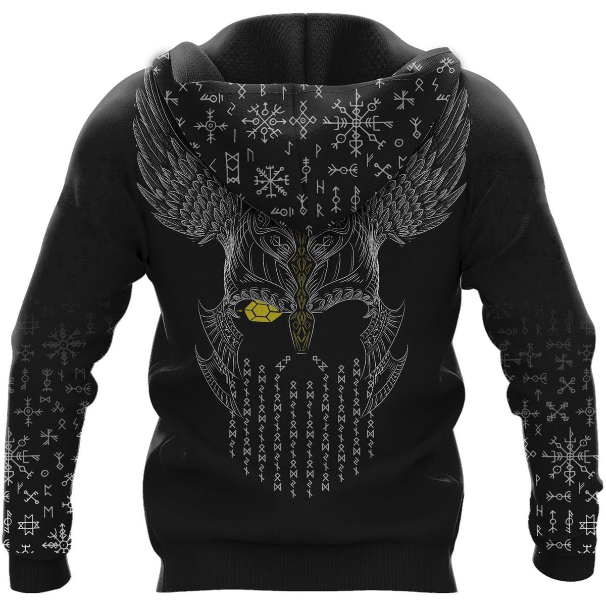 Viking Clothing Wolf Fenrir Odin Viking Hoodie RLT12 - Wonder Print Shop