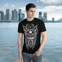 Viking Clothing FENRIR Vegvisir Viking T Shirt RLT12 - Wonder Print Shop
