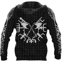 Viking Clothing Odin Vegvisir Viking Hoodie RLT12 - Wonder Print Shop