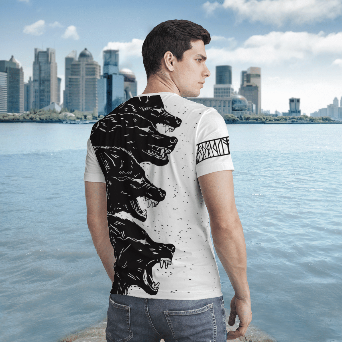 Viking Clothing FENRIR Viking T Shirt RLT12 - Wonder Print Shop