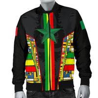Senegal Men's Bomber Jacket Senegal Flag Color and Coat Of Arm RLT6 - Wonder Print Shop