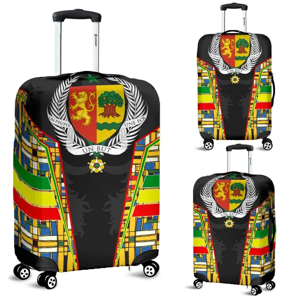Senegal Luggage Covers Senegal Flag Color and Coat Of Arm RLT6 - Wonder Print Shop