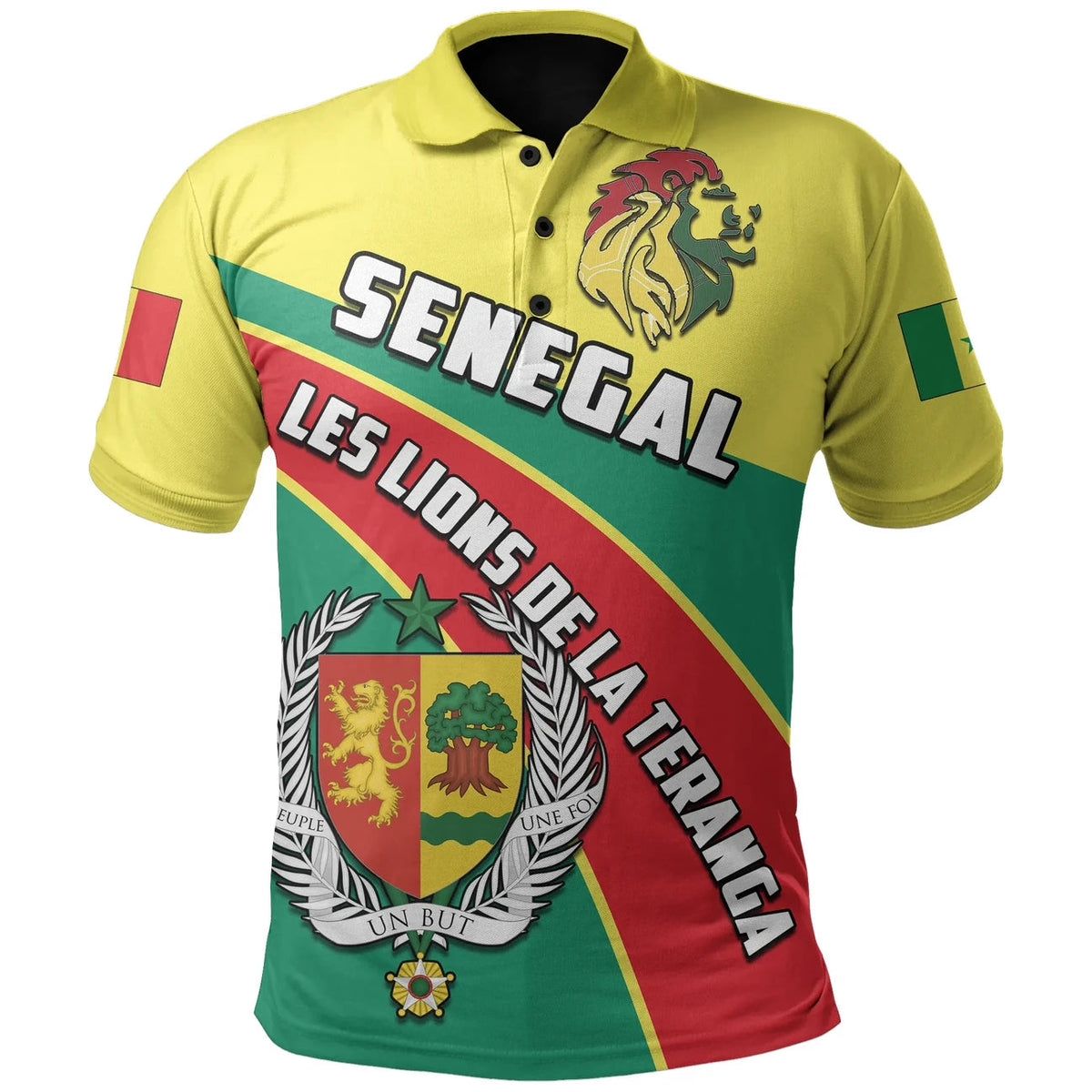 Senegal All Over Print Polo Shirt Les Lions de la Teranga Football Style RLT6 - Wonder Print Shop