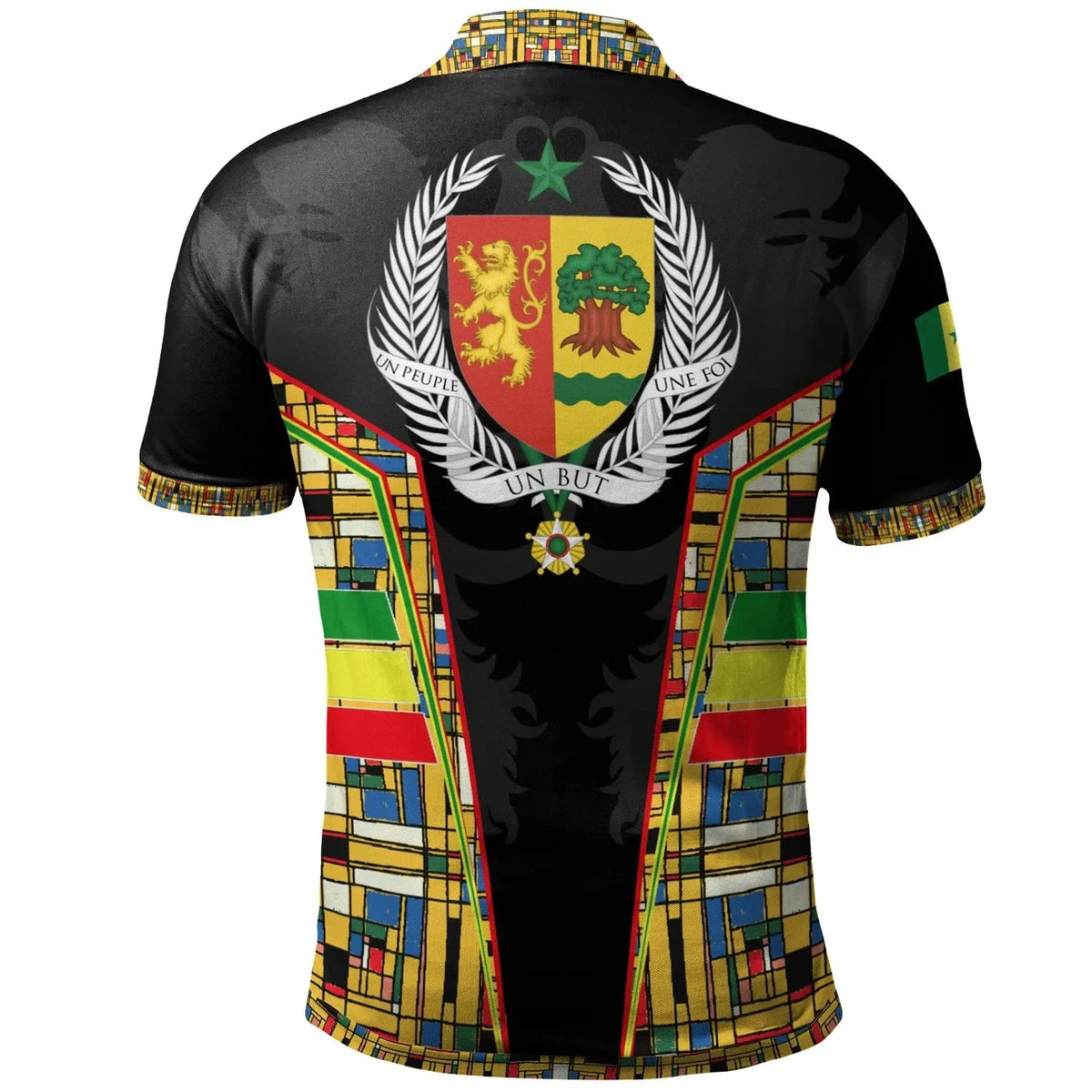 Senegal Polo Shirt Senegal Flag Color and Coat Of Arm RLT6 - Wonder Print Shop