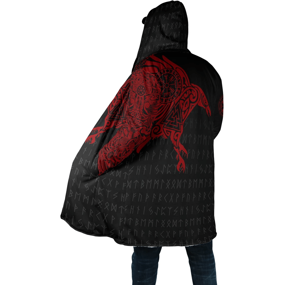 viking-cloak-3d-all-over-printed-viking-red-eagle-with-older-futhark-black-hooded-coat