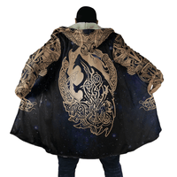 viking-cloak-space-eagle-and-wolf-3d-all-over-print-cider-brown-detail-black-shade-hooded-coat
