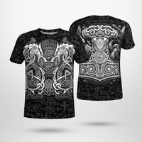 Viking Clothing Viking FENRIR Hammer T Shirt RLT12 - Wonder Print Shop