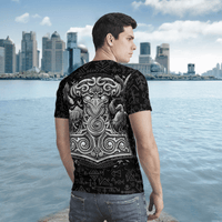 Viking Clothing Viking Fenrir Hammer T Shirt RLT12 - Wonder Print Shop