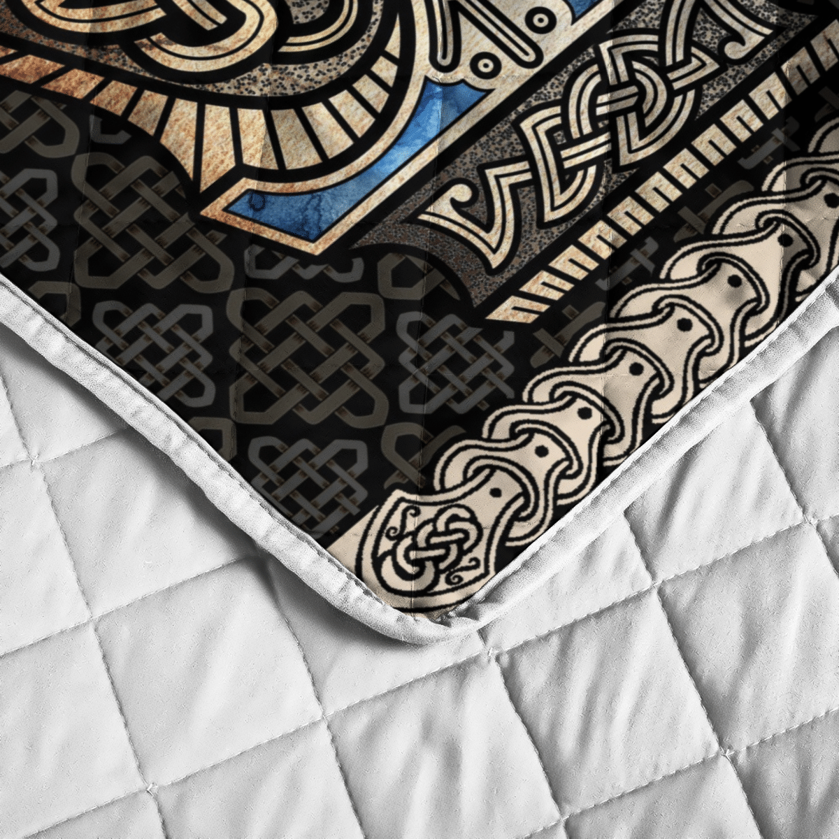 Viking Quilt Bed Set - Mjolnir Is The Hammer Of The Thunder God Thor In Norse Mythology RLT12 - Wonder Print Shop