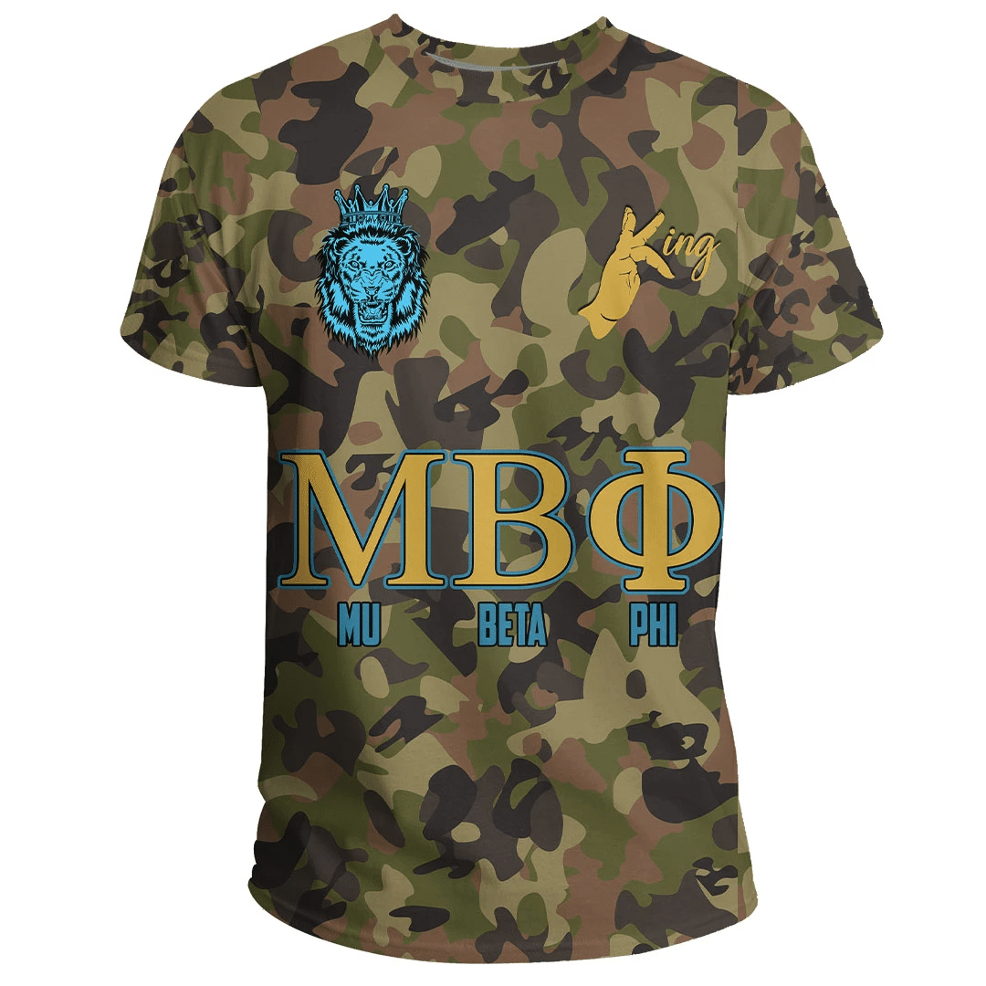 Africa Mu Beta Phi Camo T Shirt - Wonder Print Shop